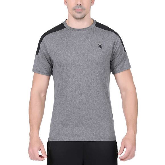NWT Spyder Men's Active Short Sleeve Tee Moisture Wicking 4 Way Stretch T-Shirt - Picture 2 of 8